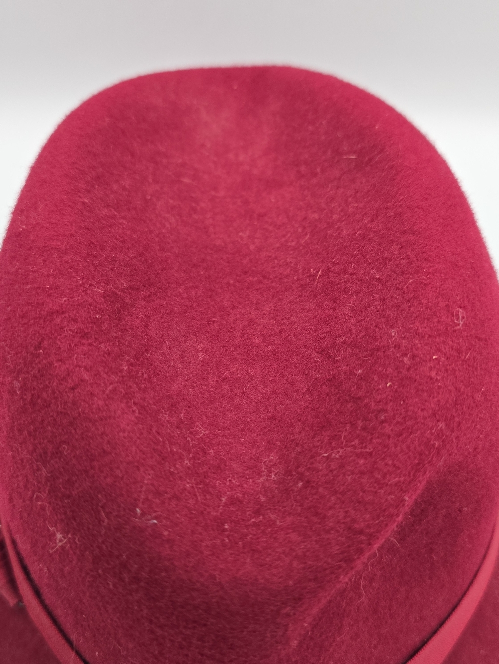 Vintage Women's Lancaster Red 100% Wool Fedora Hat - Picture 5 of 7